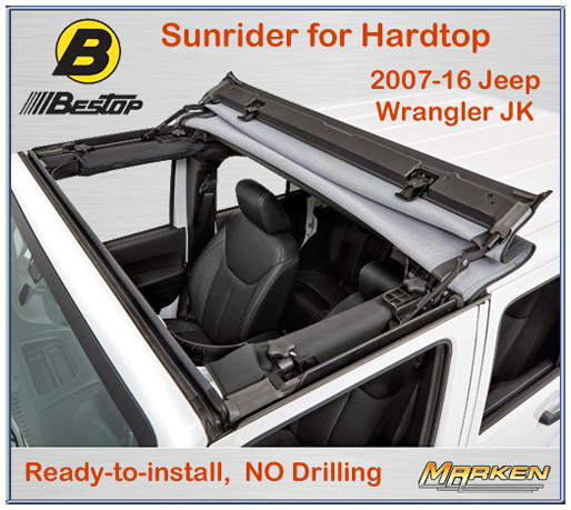 Bestop Sunrider soft top replacing Jeep Wrangler hardtop